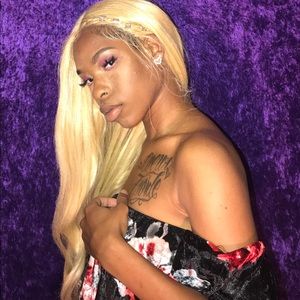 Velvet black dress with flowers